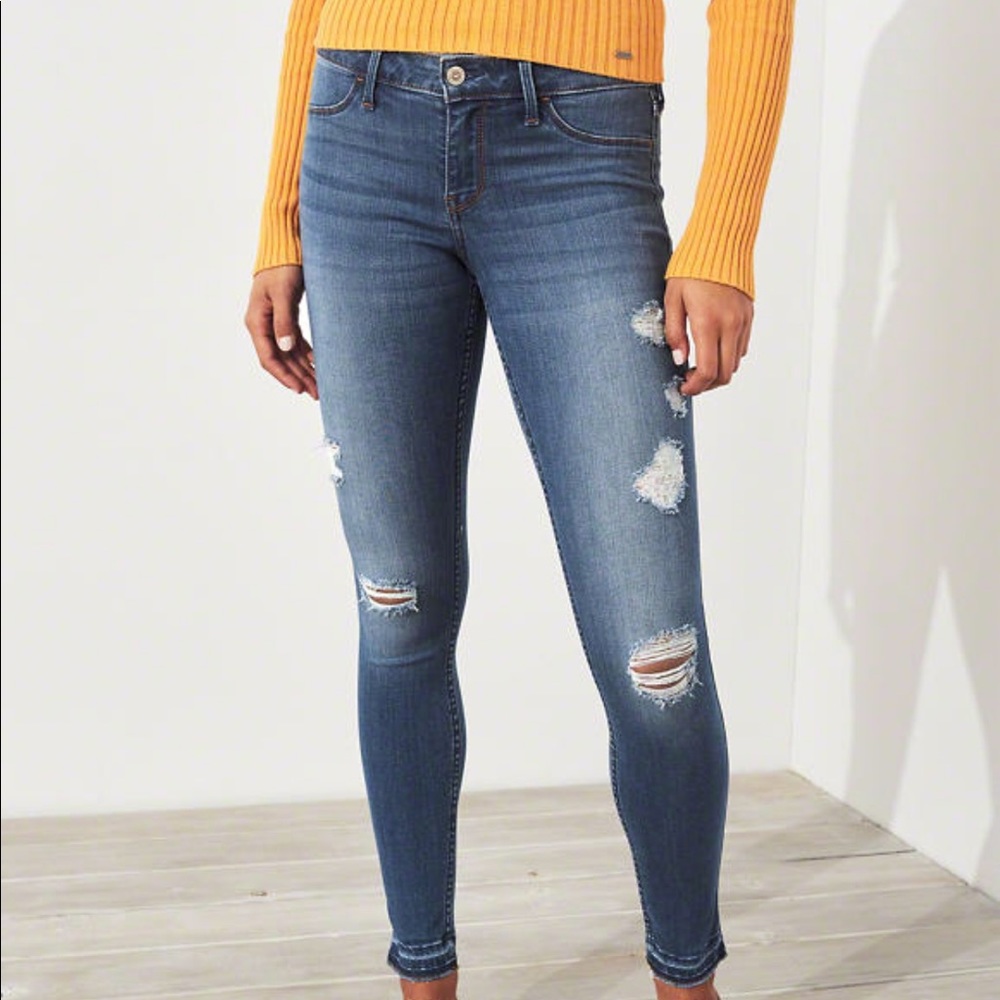 Hollister Distressed Medium Wash Jeans